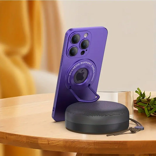 Case with wireless charging and kickstand holder